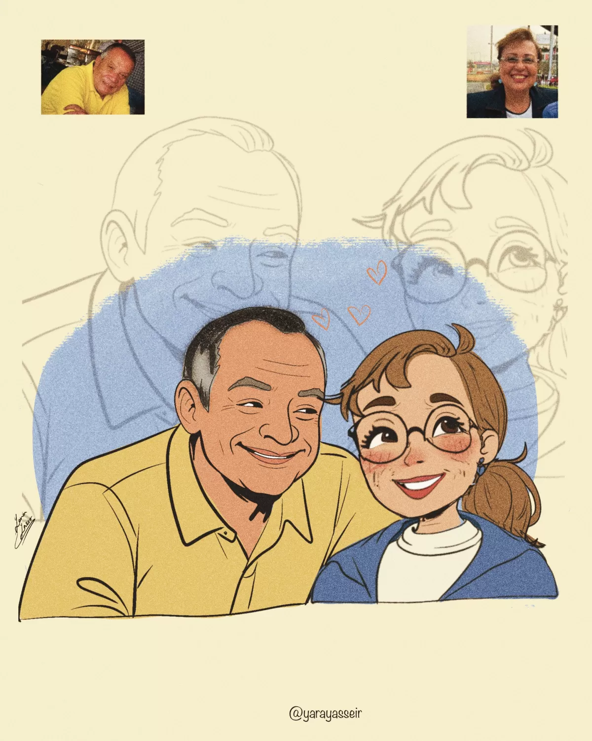 سأرسم لك بورتريه كرتوني مميز بأسلوبي الخاص