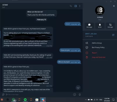 Telegram chatbot