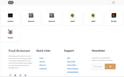 تطوير نظام مطعم وتوصيل طعام