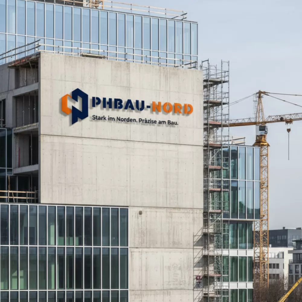 تصميم هوية بصرية لشركة "PHBAU-NORD" للمقاولات والإنشاءات