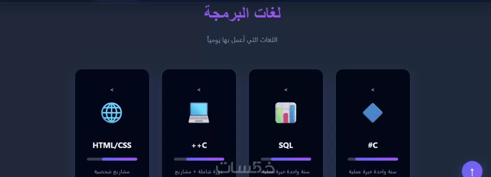 بورتفوليو شخصي حديث وتقني