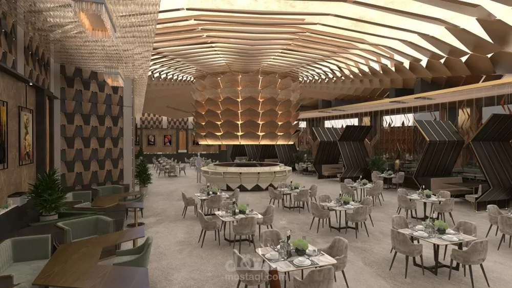 تصميم منطقة الطعام - منتجع كاريبو الأولمبي - الغردقة - مصر