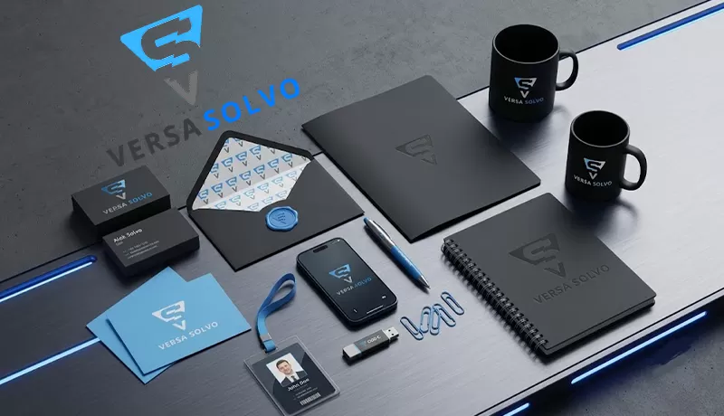 هوية بصرية متكاملة وشعار لشركة الاستشارات "Versa Solvo"