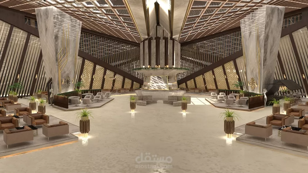 تصميم مبنى كبار الزوار - منتجع كاريبو الأولمبي - الغردقة - مصر